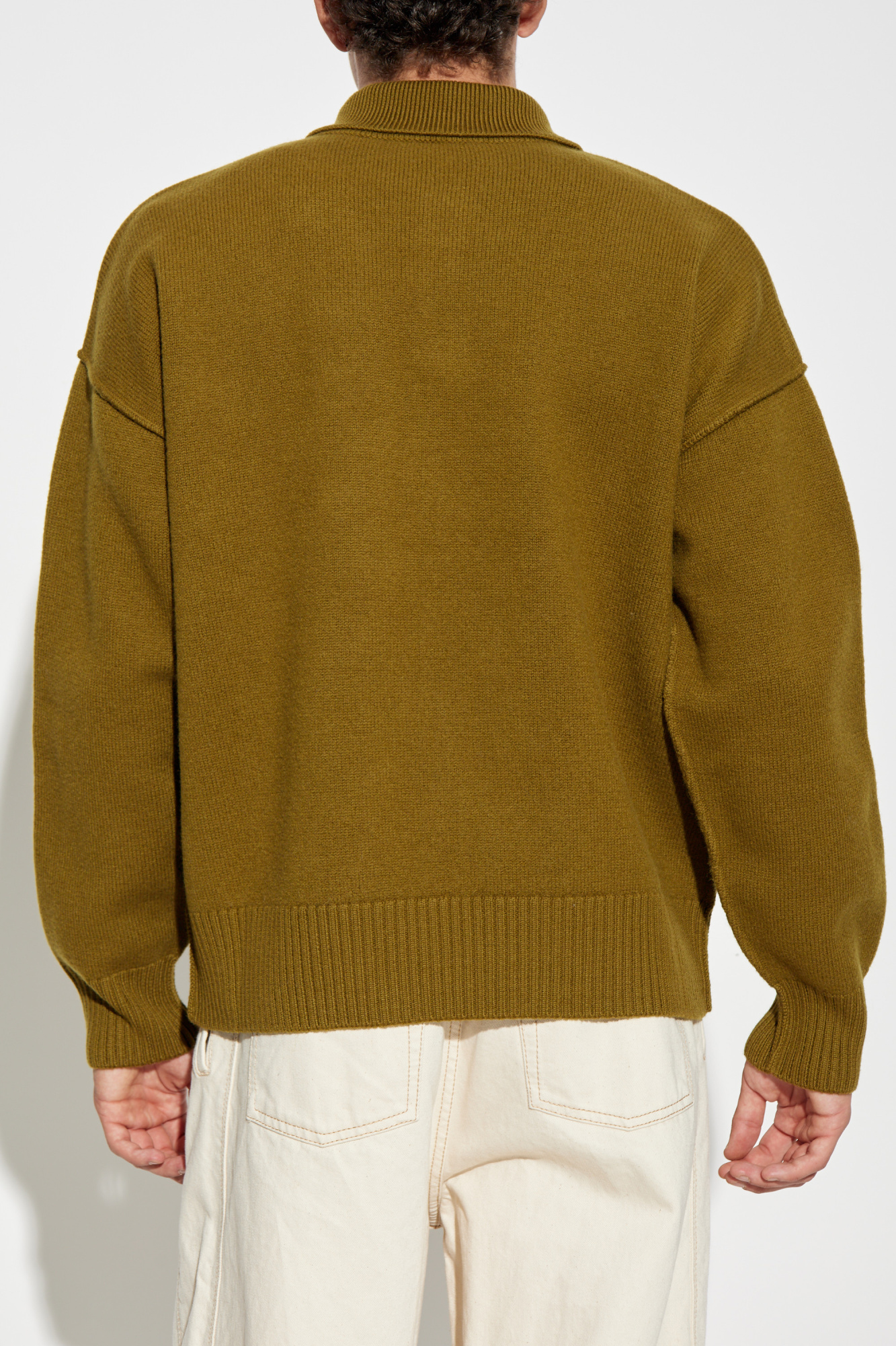 Green Wool polo Ami Alexandre Mattiussi - Vitkac Australia